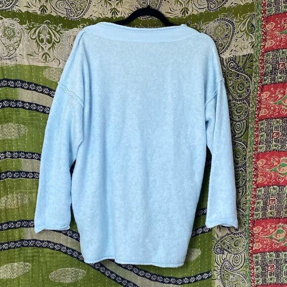 NWT Intimately Free People Baby Blue Living in This Pullover Size Extra Small - Picture 3 of 15